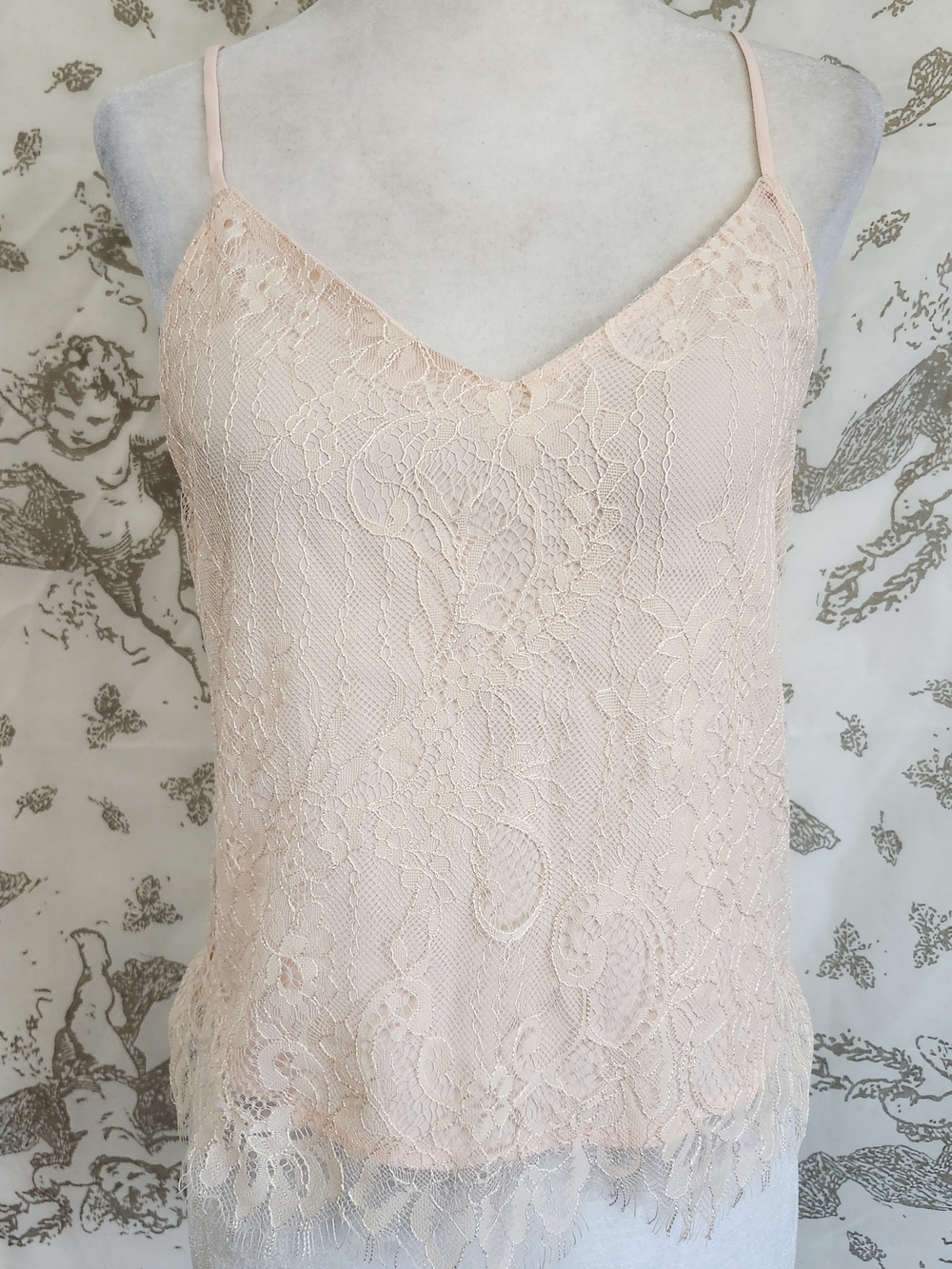 Wayf Blush Pink Lace Camisole